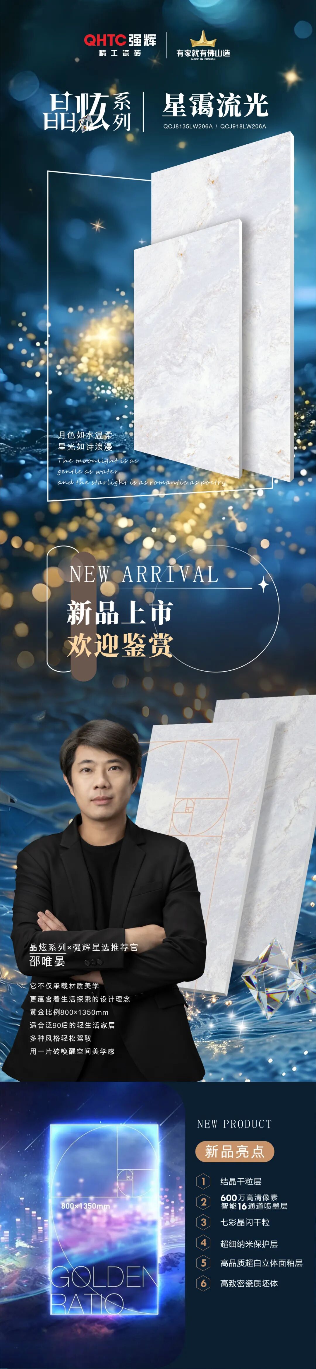 晶炫系列 | 星靄流光,流動的星光凝練于瓷磚上(圖1) 晶炫系列 | 星靄流光,流動的星光凝練于瓷磚上(圖1)